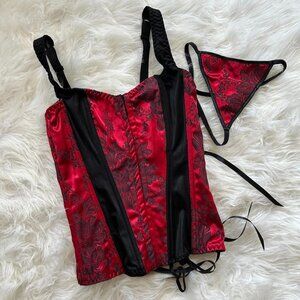 Deadstock Shirley Corset and Thong Set